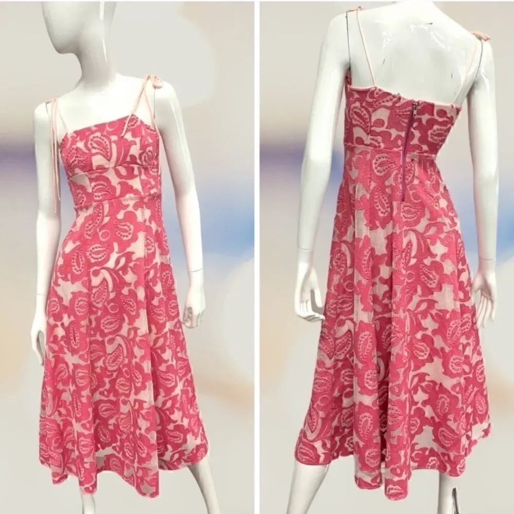 RARE Free People Fully Lined Embroidered Dress Size Small